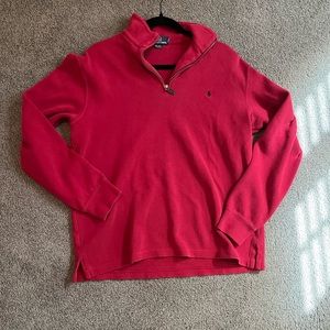 Polo by Ralph Lauren Red Quarter-Zip Sweatshirt